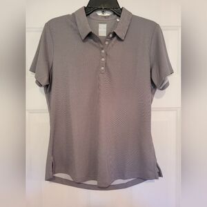 Callaway Performance Polo Shirt Women M Gray Golf Short Sleeve Tech